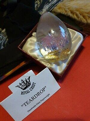 Royal Crest Paperweight Teardrop Ebay