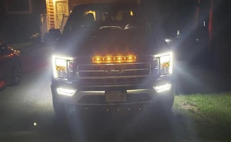 2021 F150 With Lariat Grille Custom Auto Works Raptor Style Led Amber Grille Light Kit 2021 Lr