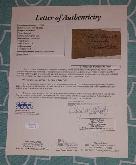 NY YANKEES HOF BABE RUTH SIGNED CUT JSA LOA AUTOGRAPH INVESTMENT EBay