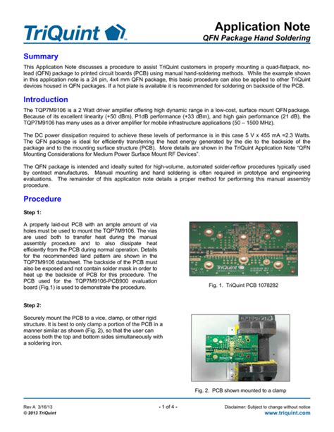 QFN Package Hand Soldering