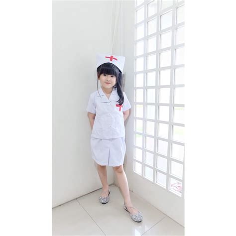 Jual KOSTUM DOKTER ANAK KOSTUM PERAWAT PUTIH PINK DOKTER CILIK Shopee