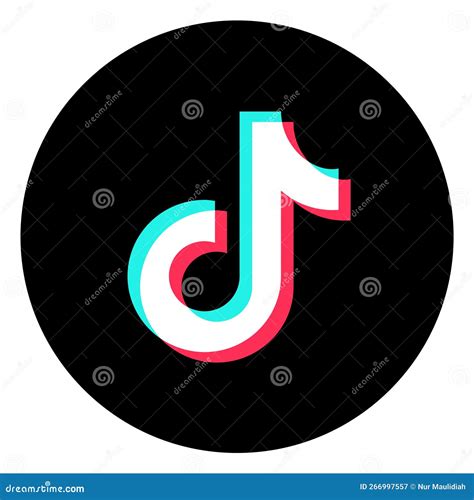 Logotipo De Tiktok Redondo Aislado En Fondo Blanco Fotograf A Editorial