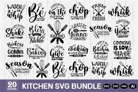 Happy Kitchen SVG Cut File Bundle Graphic By GatewayDesign Creative