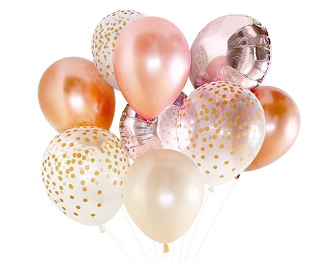 Rose Gold Balloons Balloon Bouquet Bundle With Confetti Etsy Australia