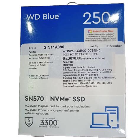 Western Digital Gb Wd Blue Nvme Sn Ssd At Rs Piece In