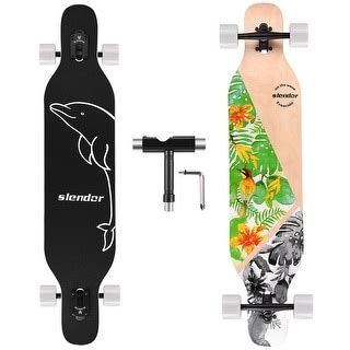 42 in. Green Longboard Skateboard Drop Through Deck Complete Maple ...