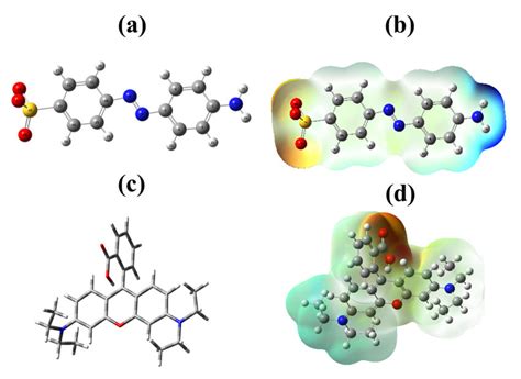 A Optimized Structure Of Methyl Orange B Mep Of Methyl Orange C Download Scientific