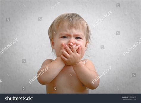 Screaming Crying Baby Covering Mouth By Stock Photo 318364697 | Shutterstock