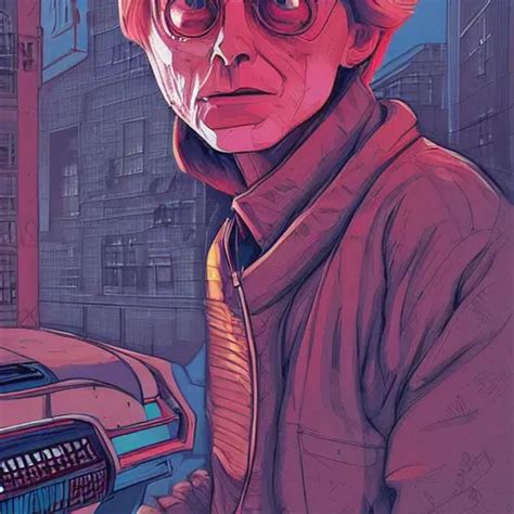 A Study Of Cell Shaded Picture Of Marty Mcfly Concept Stable