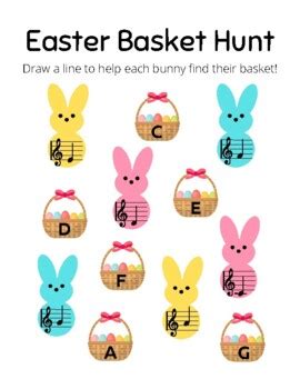 Easter Basket Hunt Treble Clef By Amber Waldron Studios Tpt