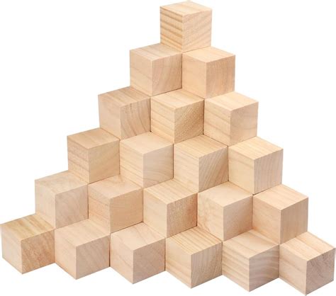 Amazon 5 Inch Natural Unfinished Wood Blocks Set Of Two 2