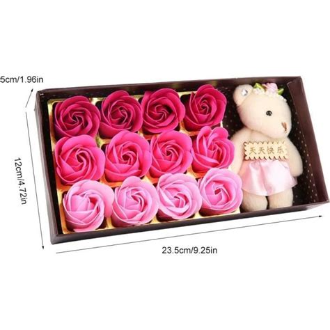 12 Rose Fleur Savon Fleur Roses Artificielles Rose Coffrets Cadeaux