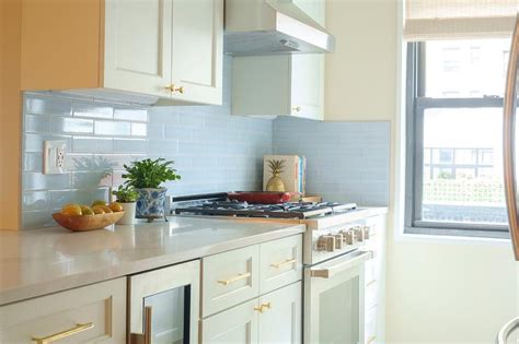 Light Blue Subway Tile Kitchen | Dandk Organizer