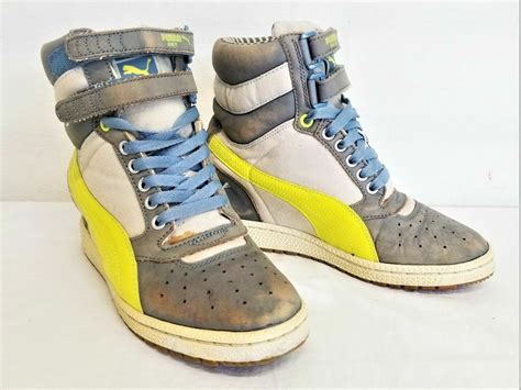 Vintage PUMA WOMEN S SKY WEDGE HIGH TOP FASHION SNEAKERS SIZE 7 5 EBay