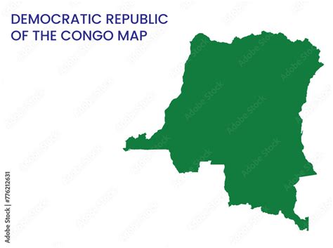 High Detailed Map Of Democratic Republic Of The Congo Outline Map Of