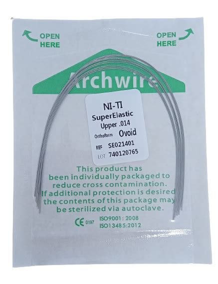 Kawat Niti Kemasan Set Ukuran Ni Ti Super Elastic Ovoid Archwire