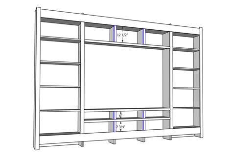 How to Build Media Wall Built-ins - Plank and Pillow