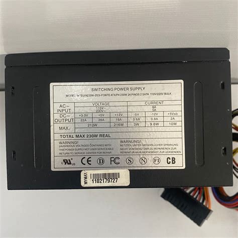 Fonte Nominal Switching Power Supply Modelo Mpsu A W S I Pinos