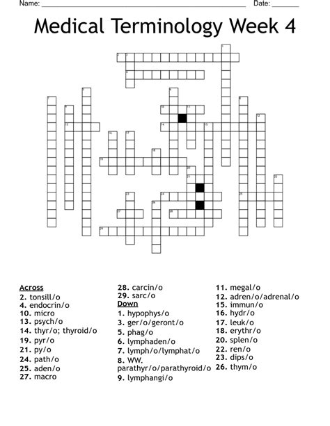 Chapter 9 Medical Terminology Worksheet WordMint