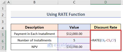 How To Calculate A Discount Rate In Excel 3 Methods