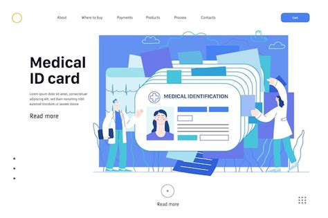 Premium Vector | Medical id card health card medical insurance web template