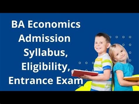 BA Economics Admission Syllabus Eligibility Entrance Exam YouTube