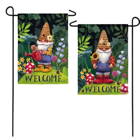 Garden Gnomes Garden Suede Flag EVERGREEN ENTERPRISE Steins Garden