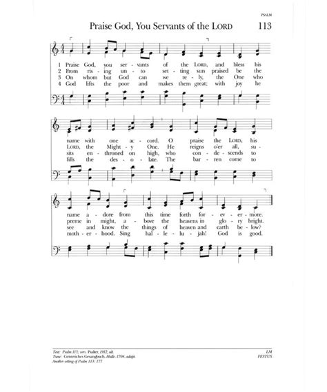 Psalter Hymnal Gray Praise God You Servants Of The Lord