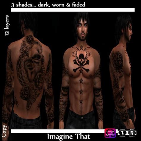 Second Life Marketplace Etched Imagine That Tattoo With Appliers