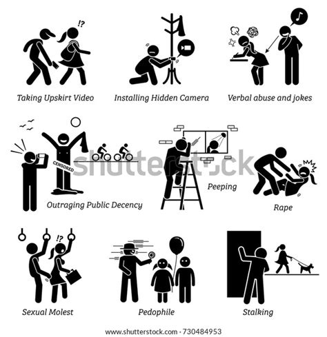 Sex Crime Criminal Pictogram Depicts Sexual Stock Vector Royalty Free 730484953 Shutterstock