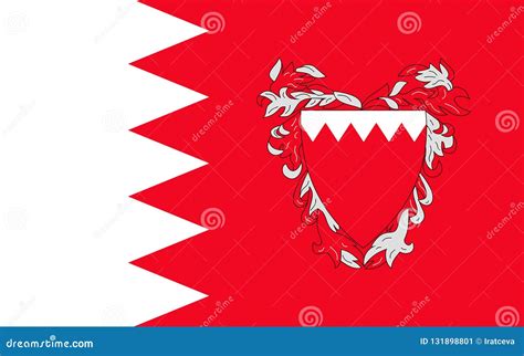 Bahrain Officially Flag Vector Illustration | CartoonDealer.com #163422142