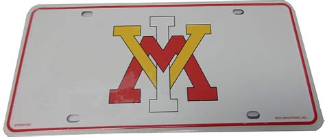 Virginia Military Institute Keydets Metal Auto Tag License Plate White