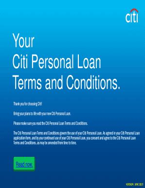 Fillable Online Citi Personal Loan Fax Email Print Pdffiller