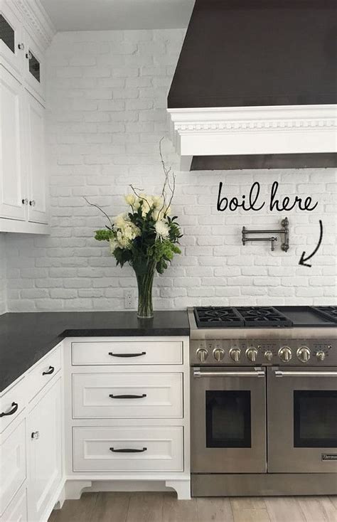 White Brick Tile Backsplash Ideas In Captainbacksplash