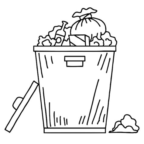 Garbage Can Coloring Pages