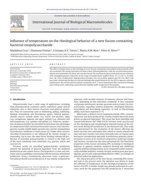 International Journal of Biological Macromolecules Influence of ...