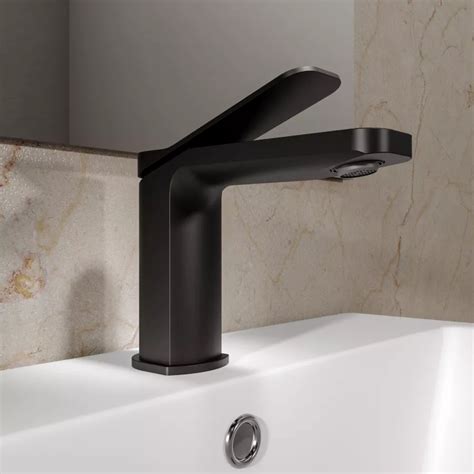 Miscelatore Lavabo In Ottone Nero Opaco Wing