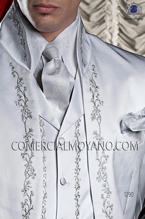 Traje De Novio Barroco Blanco Modelo Mario Moreno Moyano