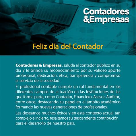 Feliz Día Del Contador Contadores Y Empresas