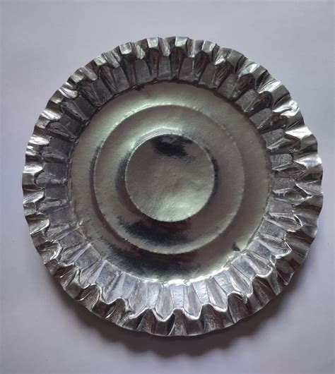 Inch Disposable Silver Foil Paper Plates At Rs Piece Silver