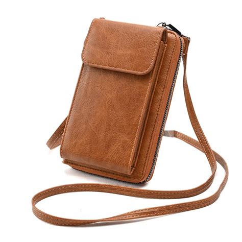 YUECIMIE PU Couro Pequena Bolsa De Telefone Crossbody Para Mulheres