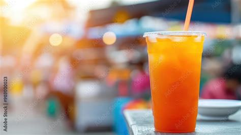 Cha Yen Explosion Featuring The Iconic Thai Iced Tea With Its Bold And