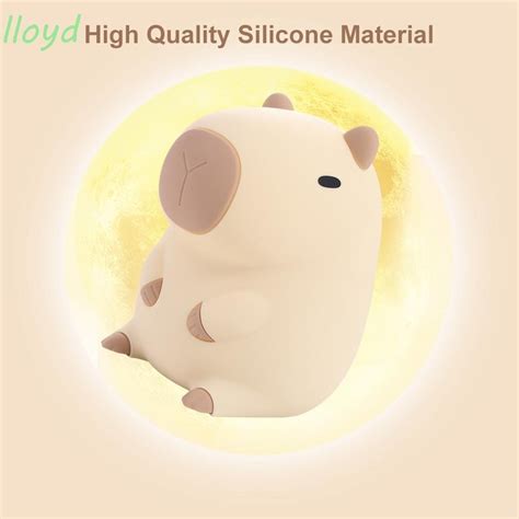 LLOYD1 Capybara Night Light USB Rechargeable Capybara Shape Guinea Pig