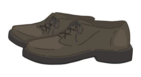 Doodle Of Classic Men Shoes Clip Art Of Casual Footwear Cartoon