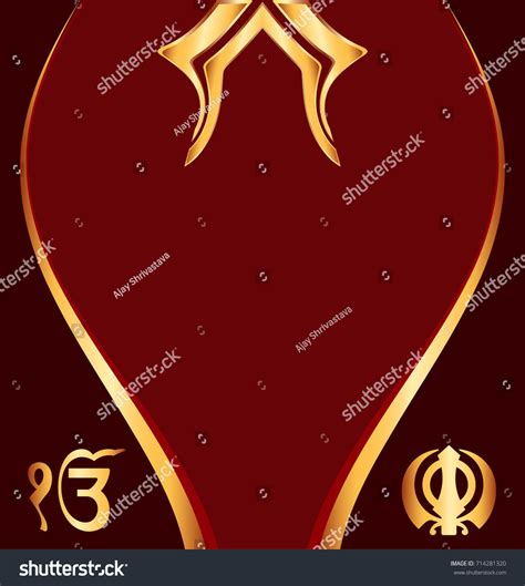 Ek Onkar Khanda Holy Motif Vector Stock Vector Royalty Free 714281320