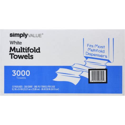 Simply Value Towels Multifold White One Ply Smart And Final