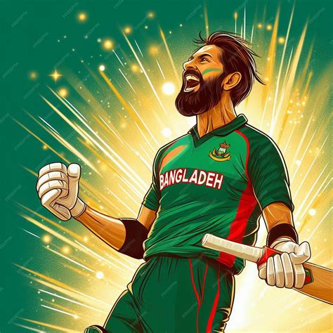premium photo bangladeshi cricket player celebrating