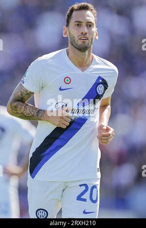 Inters Turkish Midfielder Hakan Calhanoglu Looks During The Serie A