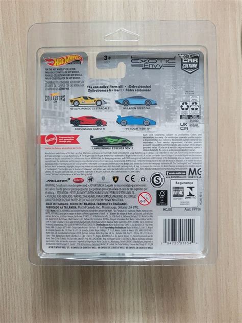 Hot Wheels Chase Lamborghini Essenza Hotwheels Exotic Envy Car Culture Premium Hobbies