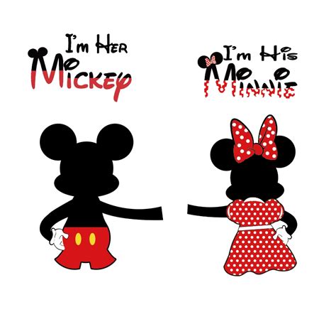 Download Mickey and Minnie Back Svg Designs For Your Craft Projects ...